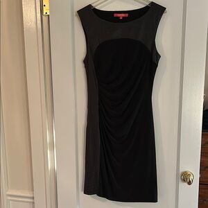 Catherine by Catherine Malandrino Black Midi Dress with Draped Detail